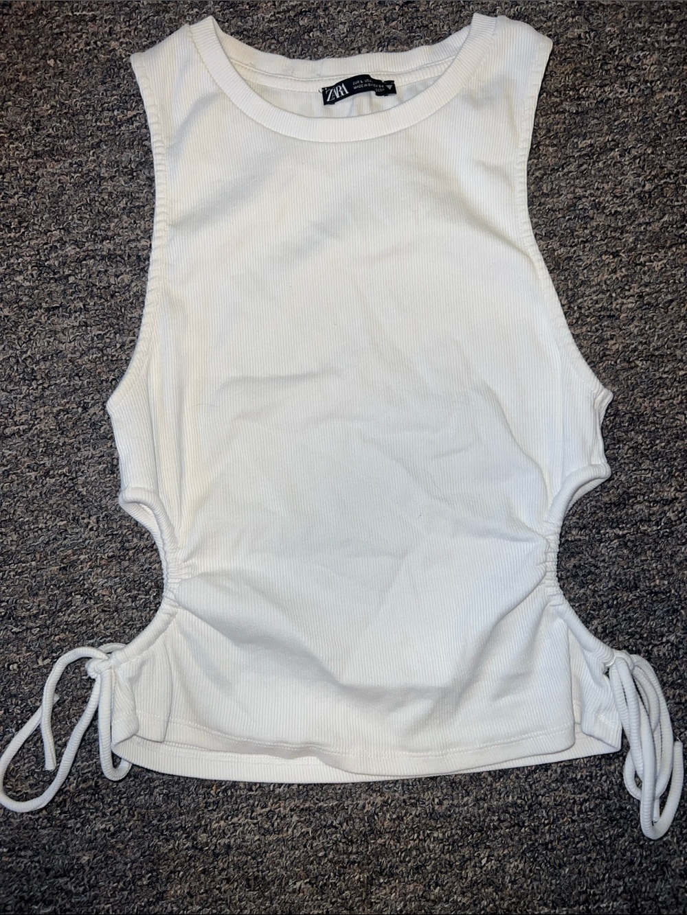 Zara Cutout Waist Ribbed Tank